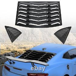 Rear & Side Window Louvers Cover For 10-15 2011 2012 2013 2014 2015 Chevy Camaro