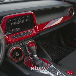 Red Full set Interior Central Decor Cover Trim Kits for Chevrolet Camaro 2017+