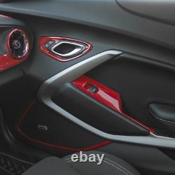 Red Full set Interior Central Decor Cover Trim Kits for Chevrolet Camaro 2017+