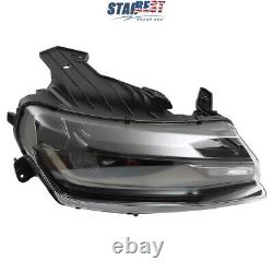 Right/RH Side Headlight Assembly For Chevy Camaro 2016-2022 Black HID With LED DRL