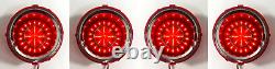 Set of 4 LED Brake Tail Lights with Trim For 1970-1973 Chevy Camaro
