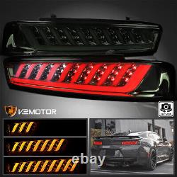 Smoke Fits 2016-2018 Chevy Camaro Tail Lights Lamps LED Sequential Signal Strip