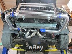 T76 Turbo Header Downpipe Intercooler Kit For 98-02 Chevrolet Camaro LS1 Blue