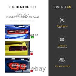 Tail Lights For 2016-2018 Chevy Camaro LED Rear Brake Tail Lights Smoke 1 Pair