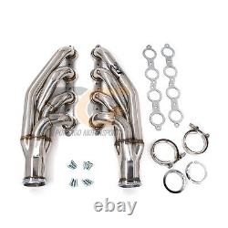 Turbo Headers 1-7/8 304SS Up&Forward FOR Chevy GM Small Block V8 LSX LS1 LS6
