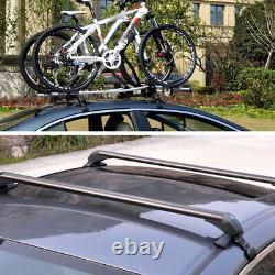 US 2×Car SUV TOP Roof Rail Luggage Rack Baggage Carrier Cross Aluminum with Keys