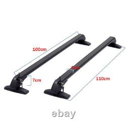 US 2x Aluminum Car SUV Roof Rail Luggage Rack Baggage Carrier Cross Anti-theft