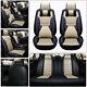 Us Luxury 5-seats Car Seat Cover Pu Leather Front&rear Suv Cushion Set Universal