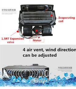 Universal 12V A/C AC KIT Underdash Evaporator Compressor Air Conditioner 3 Speed