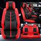 Universal 6d Leather Car Seats Covers Front Rear Cushion 5-seats Auto Seat Cover