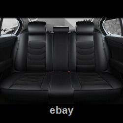 Universal 6D Leather Car Seats Covers Front Rear Cushion 5-Seats Auto Seat Cover