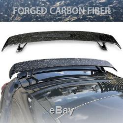 Universal Fitment Rear Trunk Spoiler Wing Lid Add On Forged Carbon Fiber CF