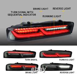 VLAND 2xLED Tail Lights For Chevrolet Chevy Camaro 2016-2018 with Sequential