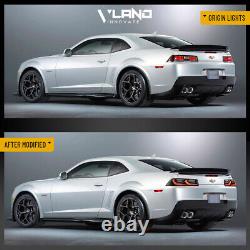 VLAND For 2014-2015 Chevy Camaro FULL Led Smoked Black Tail Lights WithSequential