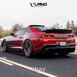 VLAND For 2014-2015 Chevy Camaro FULL Led Smoked Black Tail Lights WithSequential