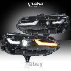 VLAND Full LED Headlights For Chevrolet Chevy Camaro 2019-2024 Coupe Dual Beam
