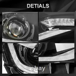 VLAND Headlights For 2014 2015 Chevrolet Chevy Camaro Sequential LED Front Lamp