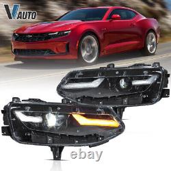VLAND LED Headlights For 2019-2024 Chevrolet Chevy Camaro LT LS Projector A Pair