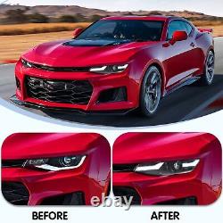 VLAND LED Projector Headlights For 2019-2024 Chevrolet Chevy Camaro Convertible
