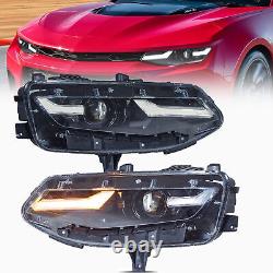 VLAND LED Projector Headlights For 2019-2024 Chevrolet Chevy Camaro Front Lamp