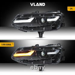 VLAND LED Projector Headlights For 2019-2024 Chevrolet Chevy Camaro Front Lamps