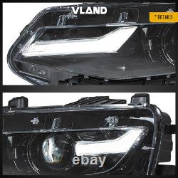 VLAND LED Projector Headlights For 2019-2024 Chevrolet Chevy Camaro Front Lamps