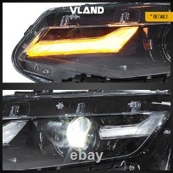 VLAND LED Projector Headlights For 2019-2024 Chevrolet Chevy Camaro Front Lamps