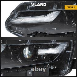 VLAND LED Projector Headlights For 2019-2024 Chevrolet Chevy Camaro Front Lamps