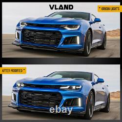 VLAND LED Projector Headlights For 2019-2024 Chevrolet Chevy Camaro Front Lamps