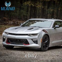 VLAND LED Projector Headlights Front Lamps For 2014-2015 Chevrolet Chevy Camaro
