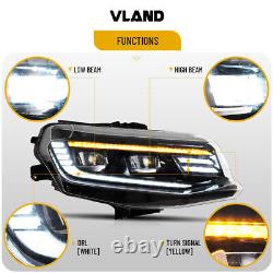 VLAND Projector Headlights For Chevrolet / Chevy Camaro LT SS RS ZL LS 2016-2018