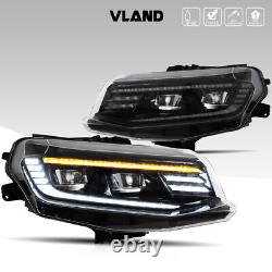 VLAND Projector Headlights For Chevrolet / Chevy Camaro LT SS RS ZL LS 2016-2018