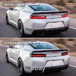 VLAND Smoked LED Tail Lights For Chevrolet Chevy Camaro 2016-2018 WithSequential