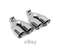 Yonaka 2.5 Inlet 3.5 Outlet Dual Angled Universal Stainless Steel Exhaust Tips