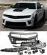 Zl1 Style Front Bumper For 10-13 Camaro With Upper Lower Grille & Fog Lights
