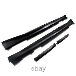 ZL1 Style Side Skirts Rocker Panels Gloss Black For 2016-22 Chevy Camaro RS & SS