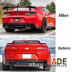 Zl1 1le Style Big Rear Trunk Spoiler Wing For 2016-2023 Chevy Camaro Gloss Black